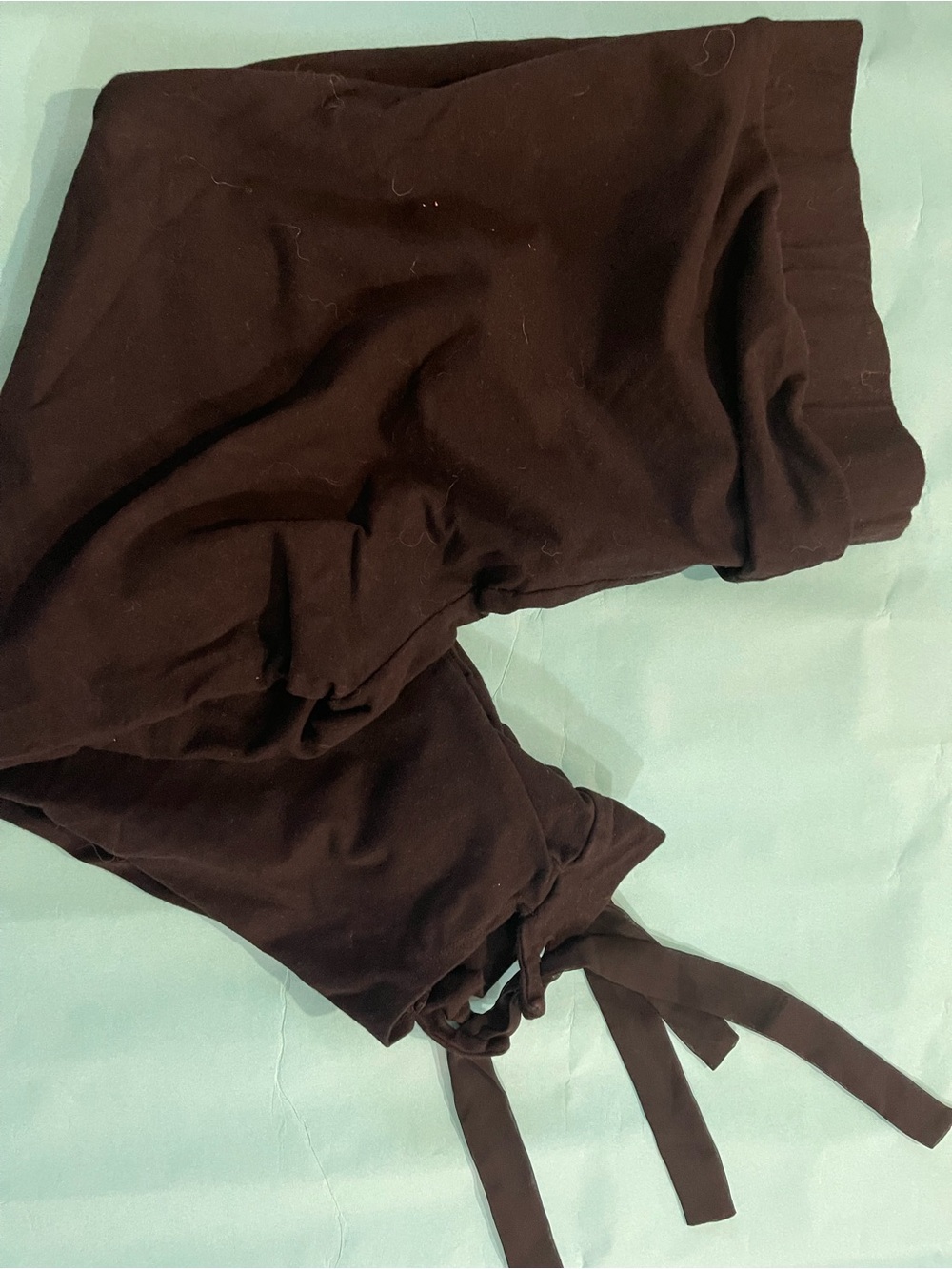 torrid Black Lounge Pants with Tie at feet